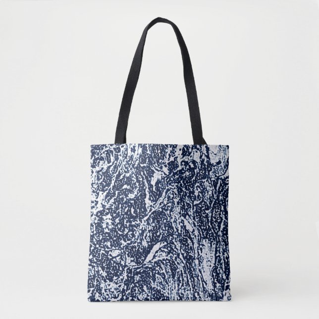 Dark Blue Abstract Pattern Tote Bag (Front)