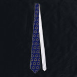 Dark Blue and Gold Star of David Tie<br><div class="desc">Star of David Ties - great Hanukkah gifts</div>