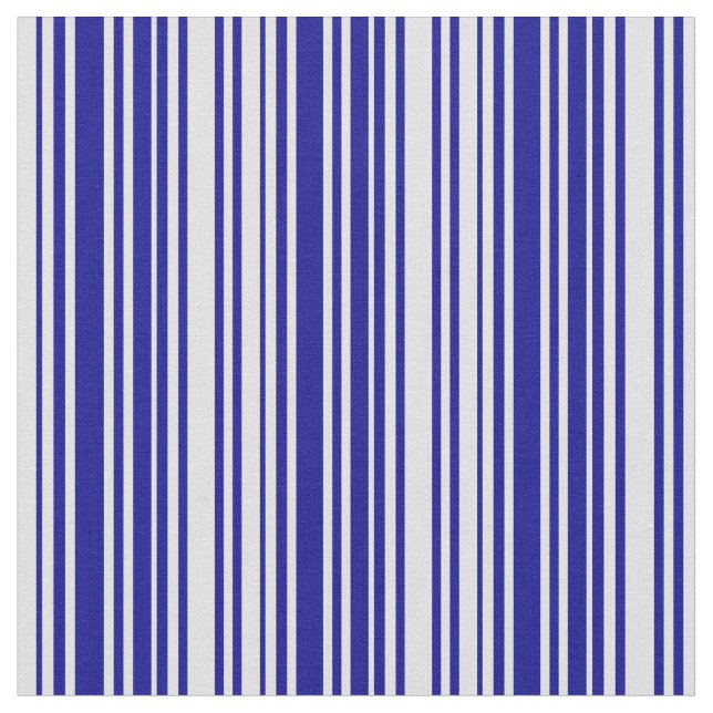 Dark Blue and Lavender Coloured Lines Fabric (Close Up)