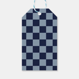 Dark Blue and Light Blue Chequerboard Gift Tags