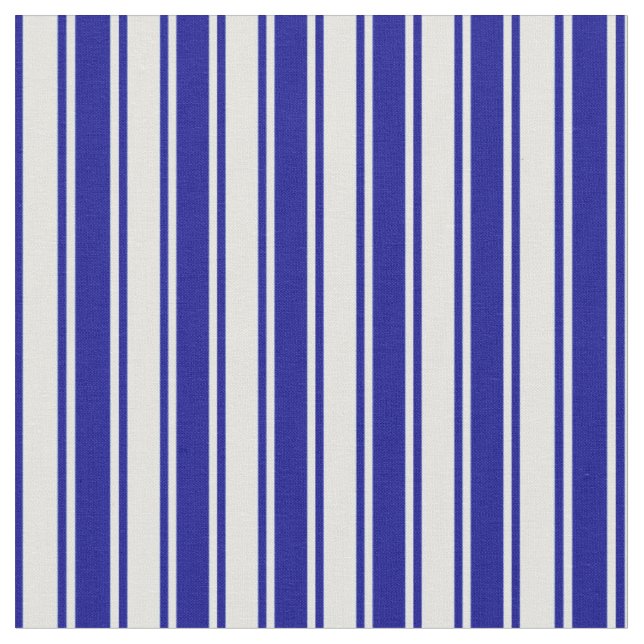 Dark Blue and Light Cyan Coloured Lines Fabric (Close Up)
