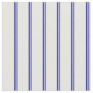 Dark Blue and Mint Cream Striped Pattern Fabric
