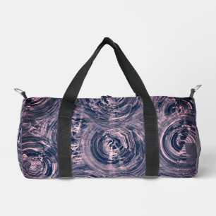 Dark blue and pretty swirling batik duffle bag
