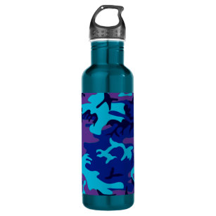 Dark Blue and Purple Camouflage Watter Bottle