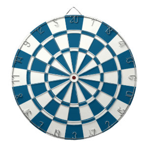 Dark Blue And White Dartboard