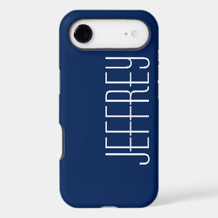 Dark Blue and White, Minimalist, Jumbo Name
