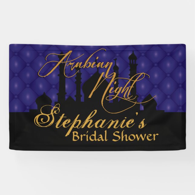 Dark Blue, Arabian Nights Themed Banner (Horizontal)