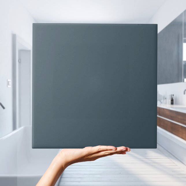 Dark Blue Ash Gray Solid Color Tile (Dark Blue Ash Grey Solid Colour Tile
)