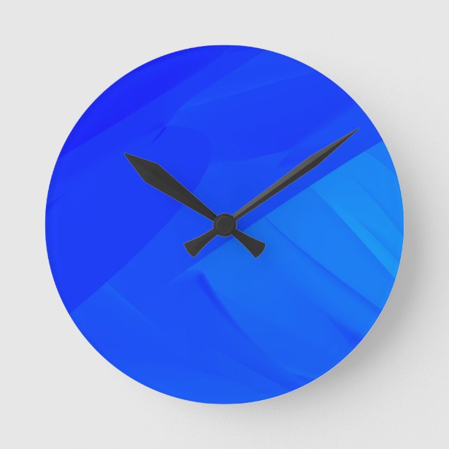 Dark Blue Backdrop Round Clock (Front)