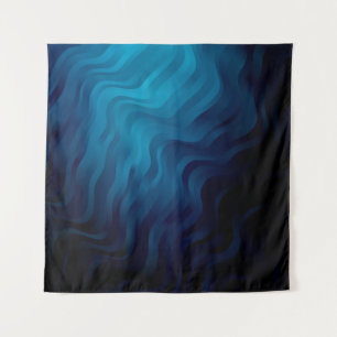 Dark BLUE background with lines. Colorful illustra Tapestry