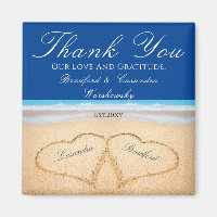 Dark Blue Beach Wedding 2 Hearts in the Sand