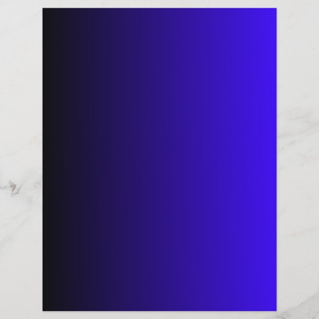 Dark Blue Black Ombre Gradient Scrapbook Paper (Front)