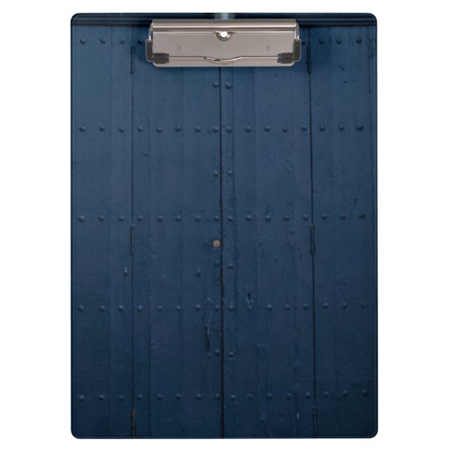 Dark Blue Boathouse Door Costa Brava Spain Clipboard (Front)