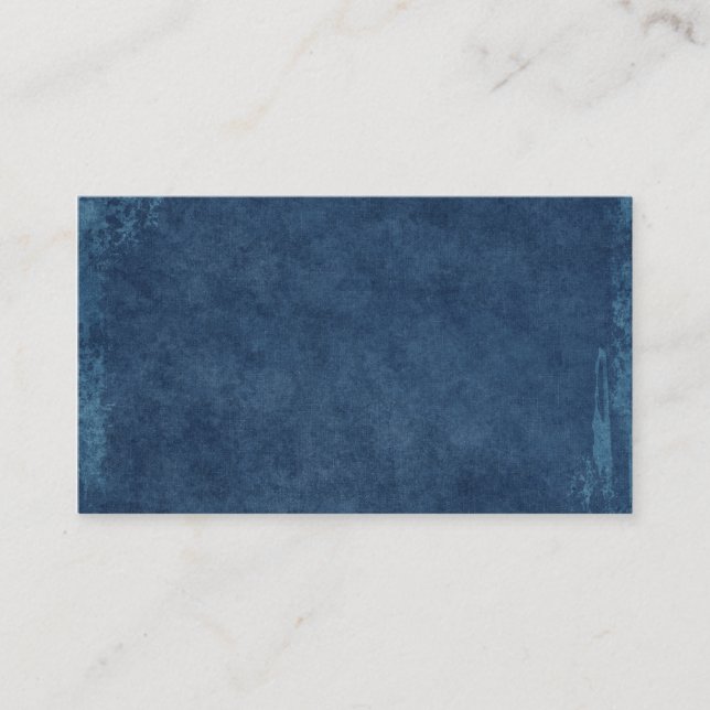 Dark Blue Brushed Background Business Card (Front)