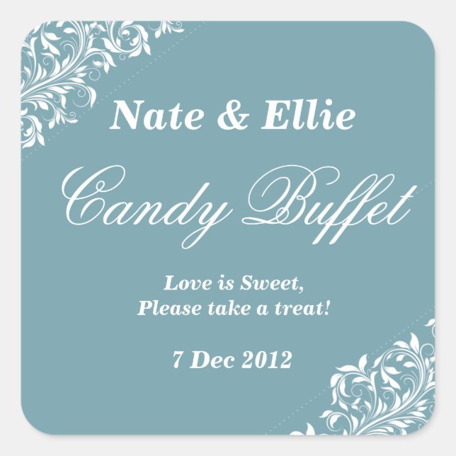 Dark blue candy buffet Sticker (Front)