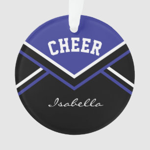 Dark Blue Cheerleader 📣💖 Cheer Ornament