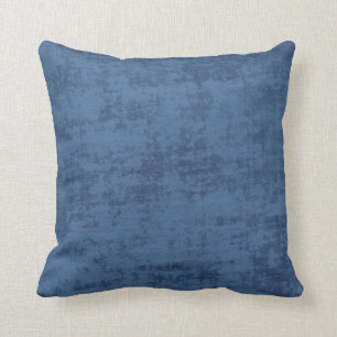 Dark Blue Chenille Fabric Texture Cushion