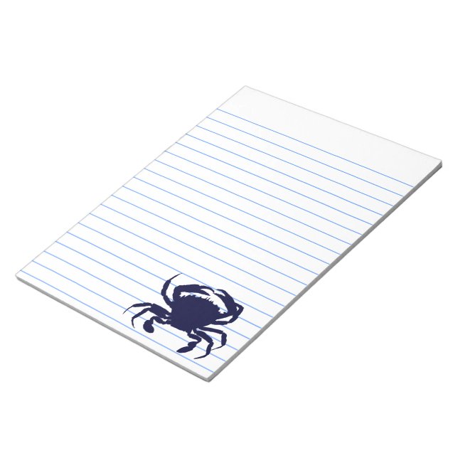 Dark Blue Crab 2 Notepad (Angled)