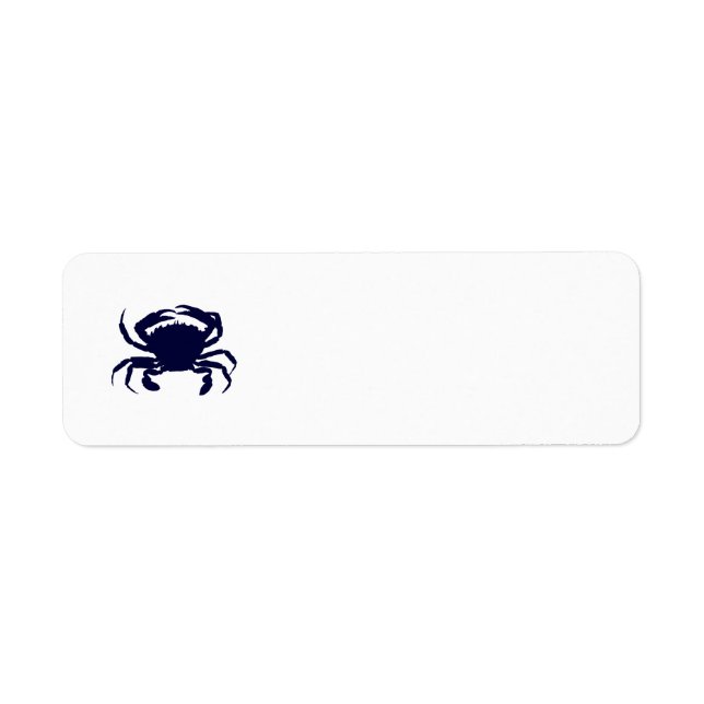 Dark Blue Crab 2 Return Address Label (Front)