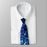 Dark Blue deep shiny faux glitter sparkles Tie<br><div class="desc">Fashionable sparkly tie: Beautiful glamorous dark blue shiny glitters sparkles. 
Photo of blue sparkles not actual glitters!</div>