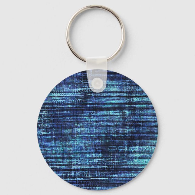 Dark Blue Denim Pattern Key Ring (Front)
