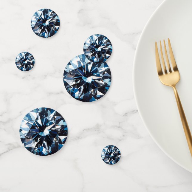Dark Blue Diamond Pattern Confetti (Group)