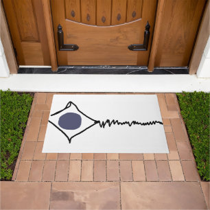 Dark Blue Dot Broken Kite  Doormat