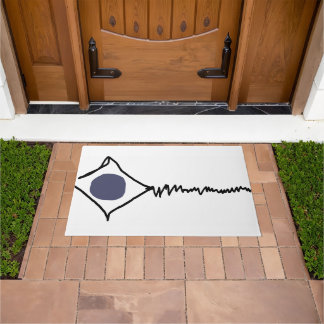Dark Blue Dot Broken Kite  Doormat