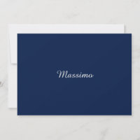Dark Blue Elegant Casual Own Name Handwriting