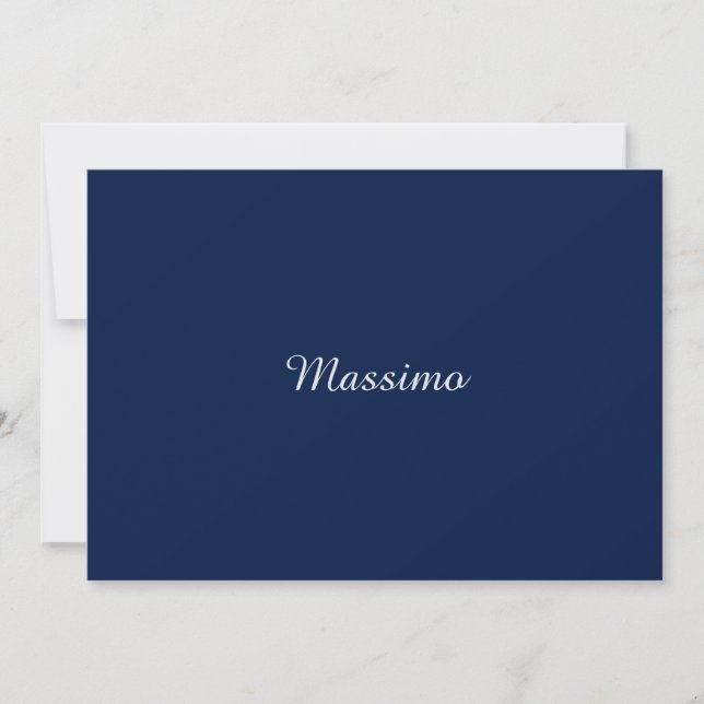 Dark Blue Elegant Casual Own Name Handwriting (Front)