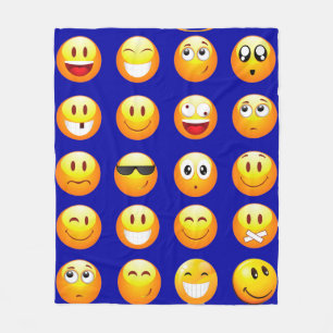 dark blue emojis blanket