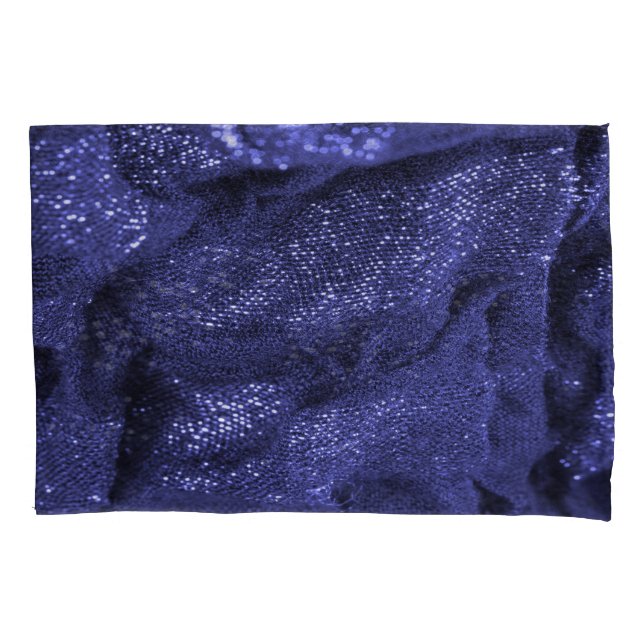 Dark Blue Fabric: Decorative Texture. Pillowcase (Front)