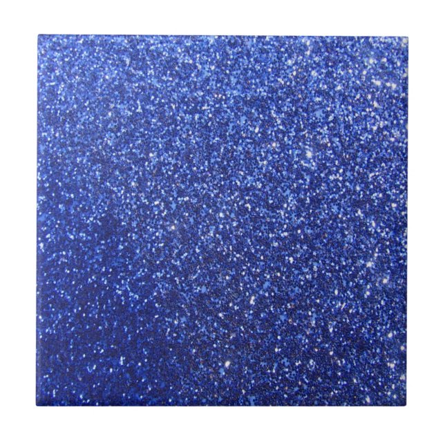 Dark blue faux glitter graphic tile (Front)