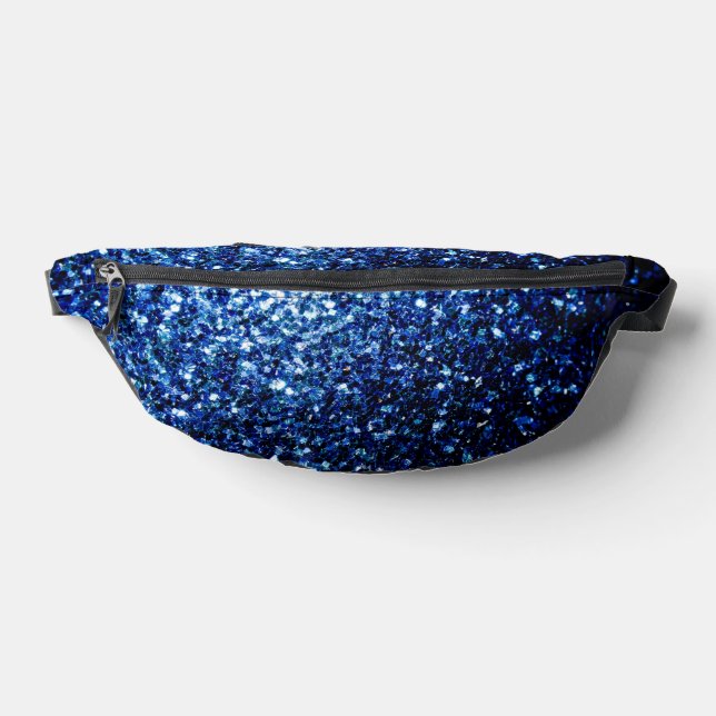 Dark blue faux glitter sparkles bum bags (Lay Down)