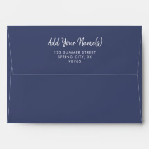 Dark Blue Floral Damask Pattern  - Envelopes