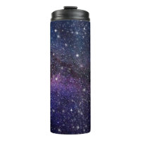 Dark Blue Galaxy Starry Night Thermal Tumbler