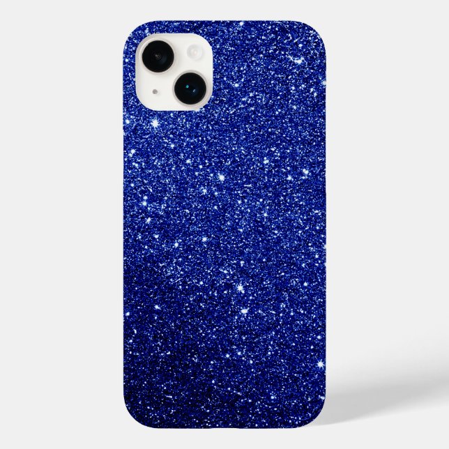 Dark Blue Glitter Design Case-Mate iPhone Case (Back)