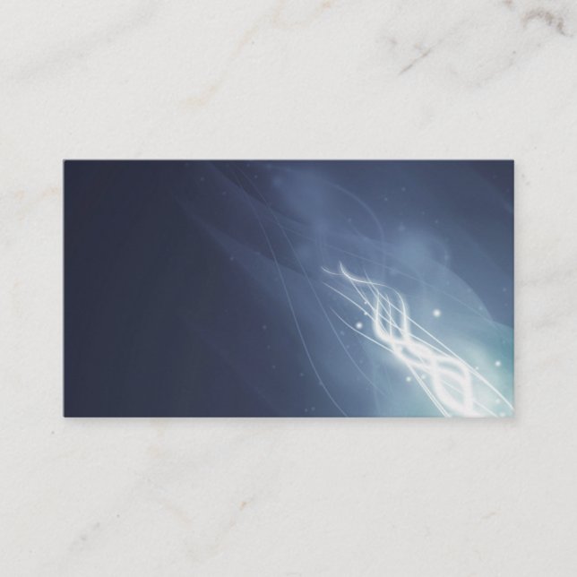 Dark Blue Glow Effect Business Card (Front)
