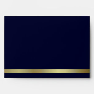 Dark Blue & Gold Invitation Envelope
