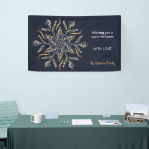 Dark Blue & Gold Midnight Sparkle Stars New Year  Banner