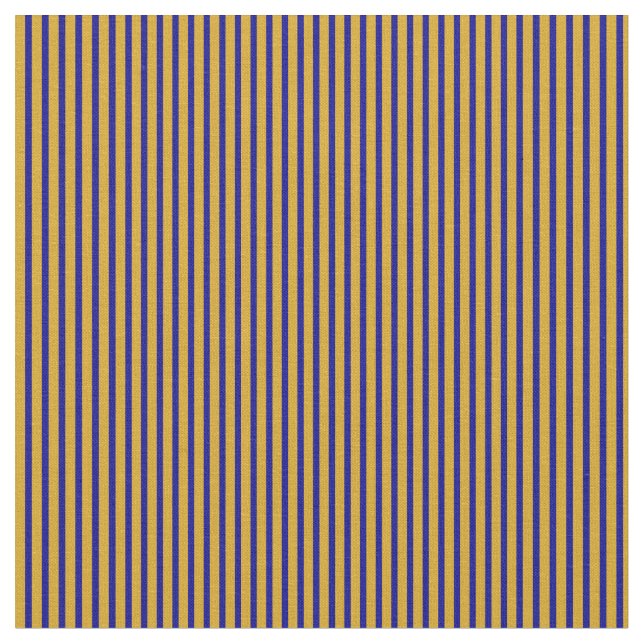 Dark Blue & Goldenrod Coloured Pattern Fabric (Close Up)