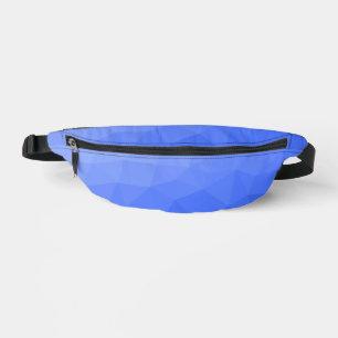 Dark blue gradient geometric mesh pattern bum bags