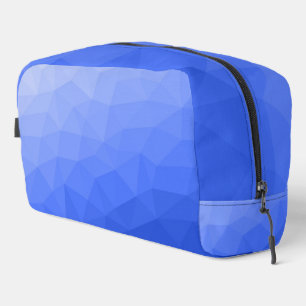 Dark blue gradient geometric mesh pattern dopp kit