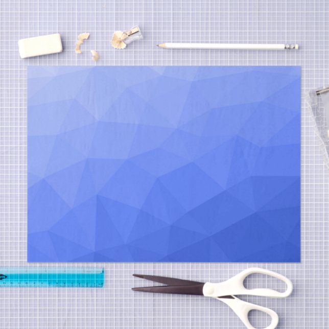 Dark blue gradient geometric mesh pattern tissue paper (Craft)