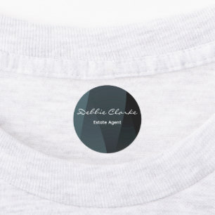 Dark blue gradient print employee Labels