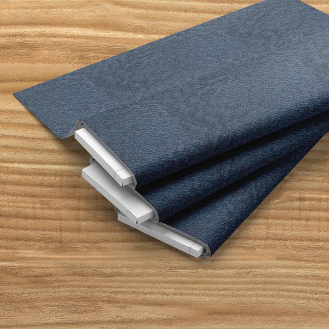 Dark Blue Grain Faux Leather Fabric (Creator Uploaded)