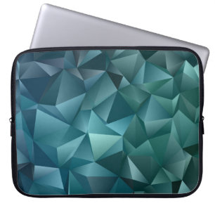 Dark Blue, Green vintage template with crystals, t Laptop Sleeve