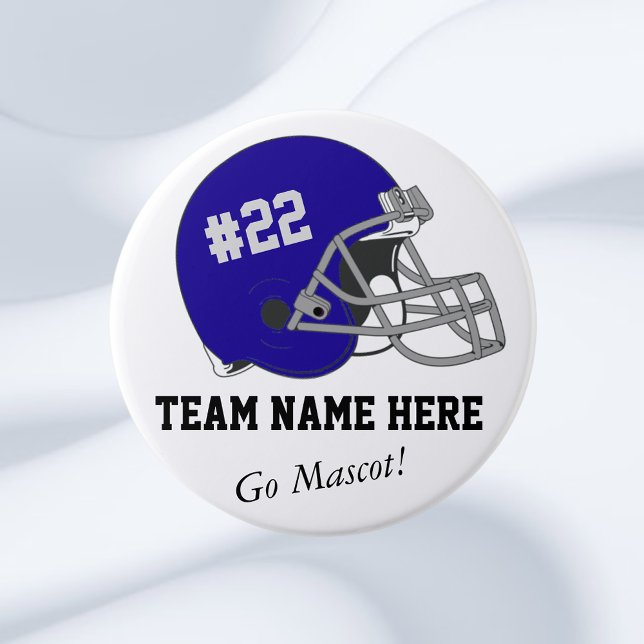 Dark Blue Grey Football Helmet Button (Creator Uploaded)