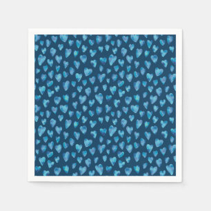 Dark Blue Heart pattern Napkin