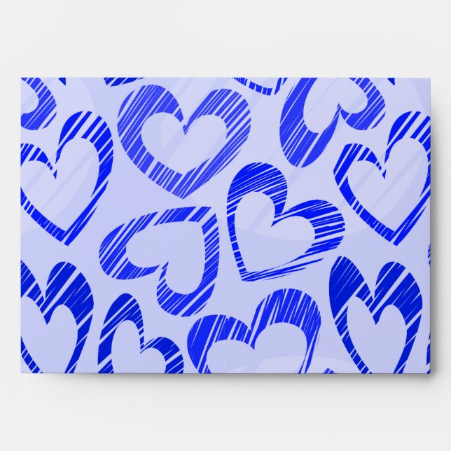 Dark blue Hearts Envelope (Front)